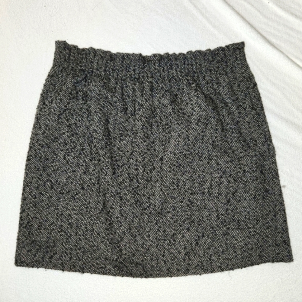 NWT J Crew Mini Skirt Size 8 Black White Medium Pockets New Elastic Waist